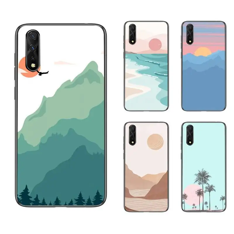 

Fashion landscape painting Phone Case For Samsung A10S A12 A02 A20E M30 A31 A32 A40 A50 S A52 A51 A70 A71 A80 Cover Fundas Coque