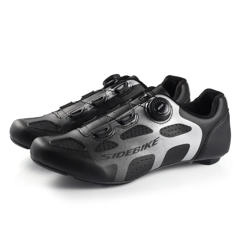 Black shoes sidebike, обувь для велоспорта, с SPD KEO, сверхлегкая, 430 г, обувь для гонок, шоссейного велосипеда, мужские профессиональные велосипедные кроссовки - Цвет: Black shoes
