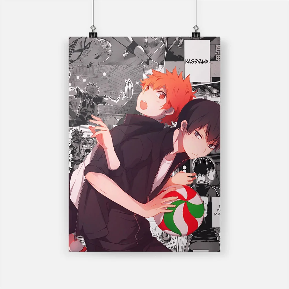 

Wall Art Hinata and Kageyama Poster Prints Haikyuu Japan Anime Canvas Painting Home Decor Bedroom Modular Manga Pictures Frame