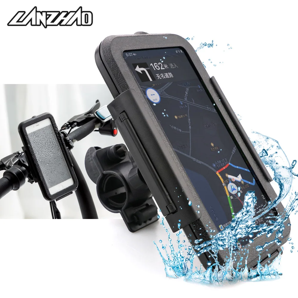 Водонепроницаемый держатель для телефона мотоцикла сенсорный экран GPS чехол 22 28