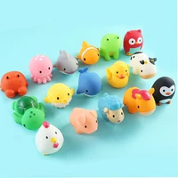 8pcs toddler bath toys lovely cartoon mini animals soft rubber squeeze sound bathtub water play set baby funny shower gift