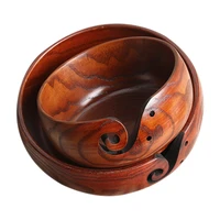 handmade wooden yarn bowl premium round wool storage bowl wooden yarn storage bowl organizer sewing supplies