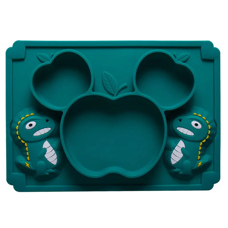 Детская обеденная Тарелка на присоске тарелка в клетку мультяшная пищевая