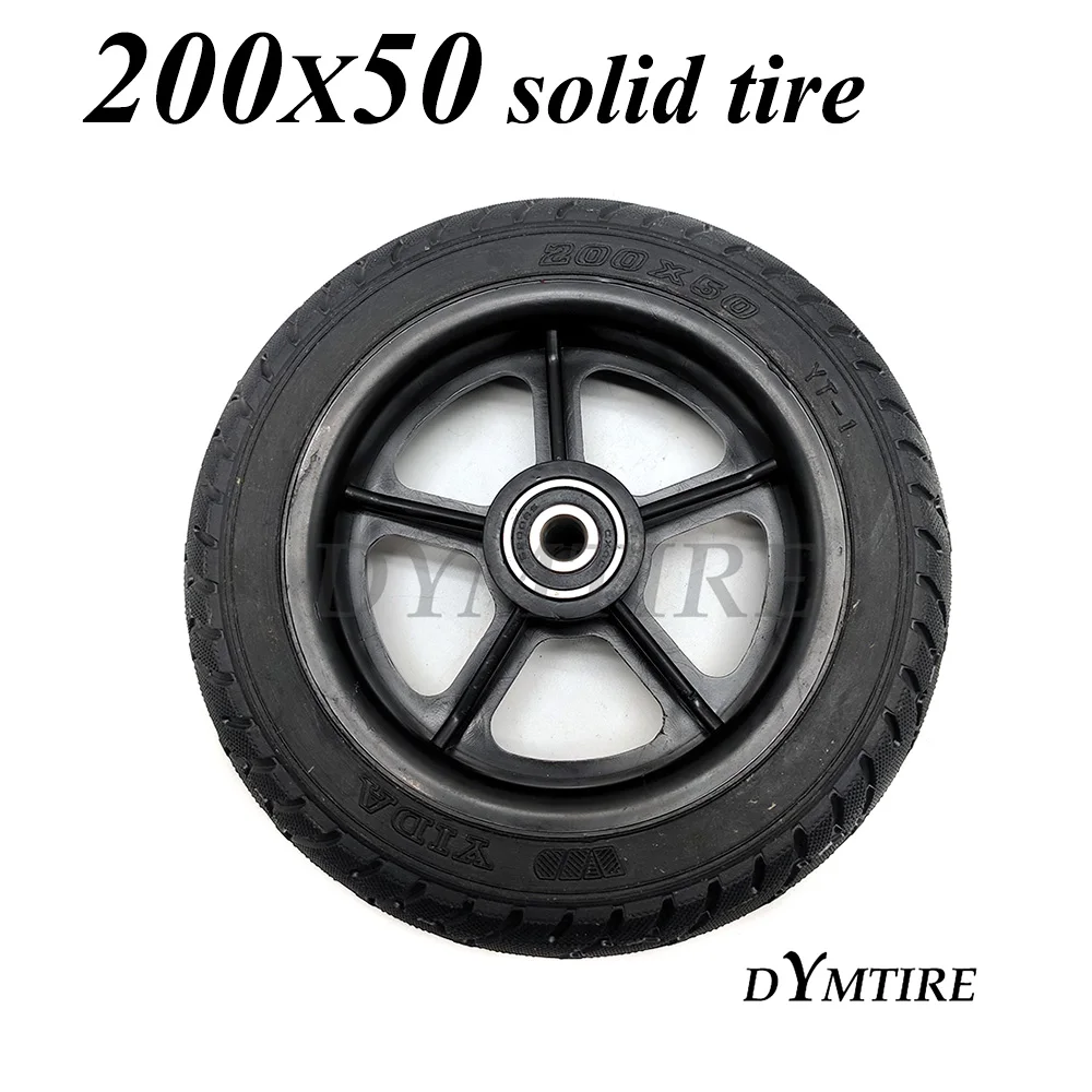 200x50 Твердые колеса с пластиковым ободом для мини электрического скутера 8x2