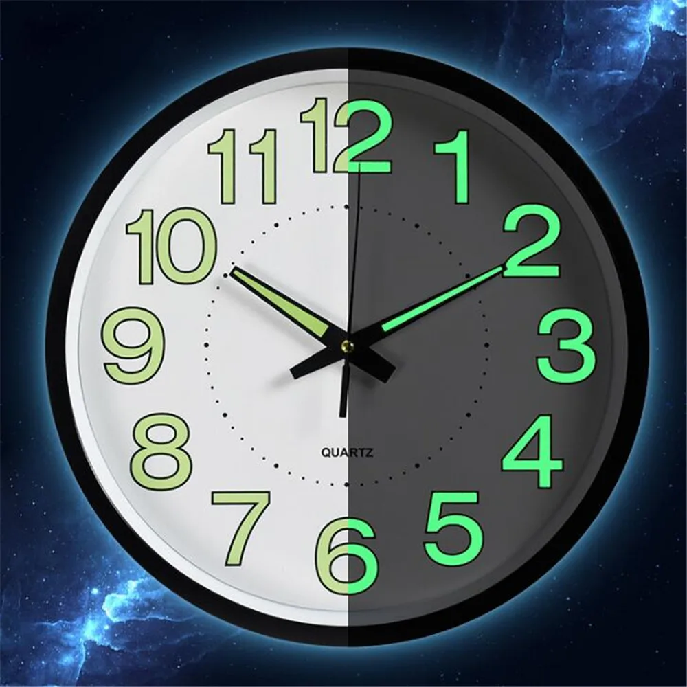 

Luminous Wall Clocks Large Clock watch Horloge 3D DIY Acrylic Mirror Stickers Quartz Duvar Saat Klock Modern Mute