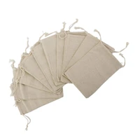 20pcs 12 5 x 16 5cm linen jute drawstring gift bags sacks party favors for wedding festival party