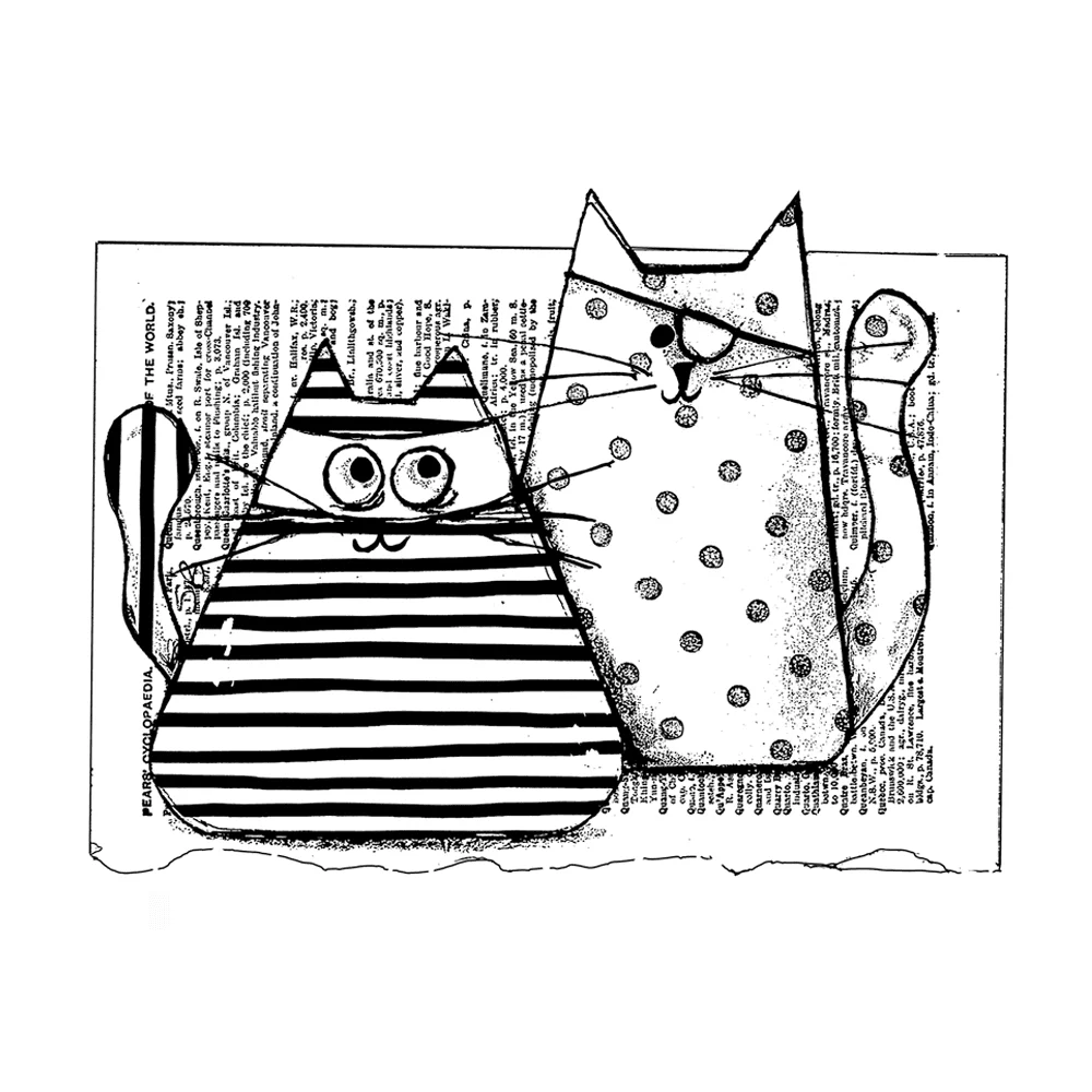 

CLEAR STAMP cartoon cat DIY Scrapbook Card album paper craft silicon rubber roller transparent stamps 436