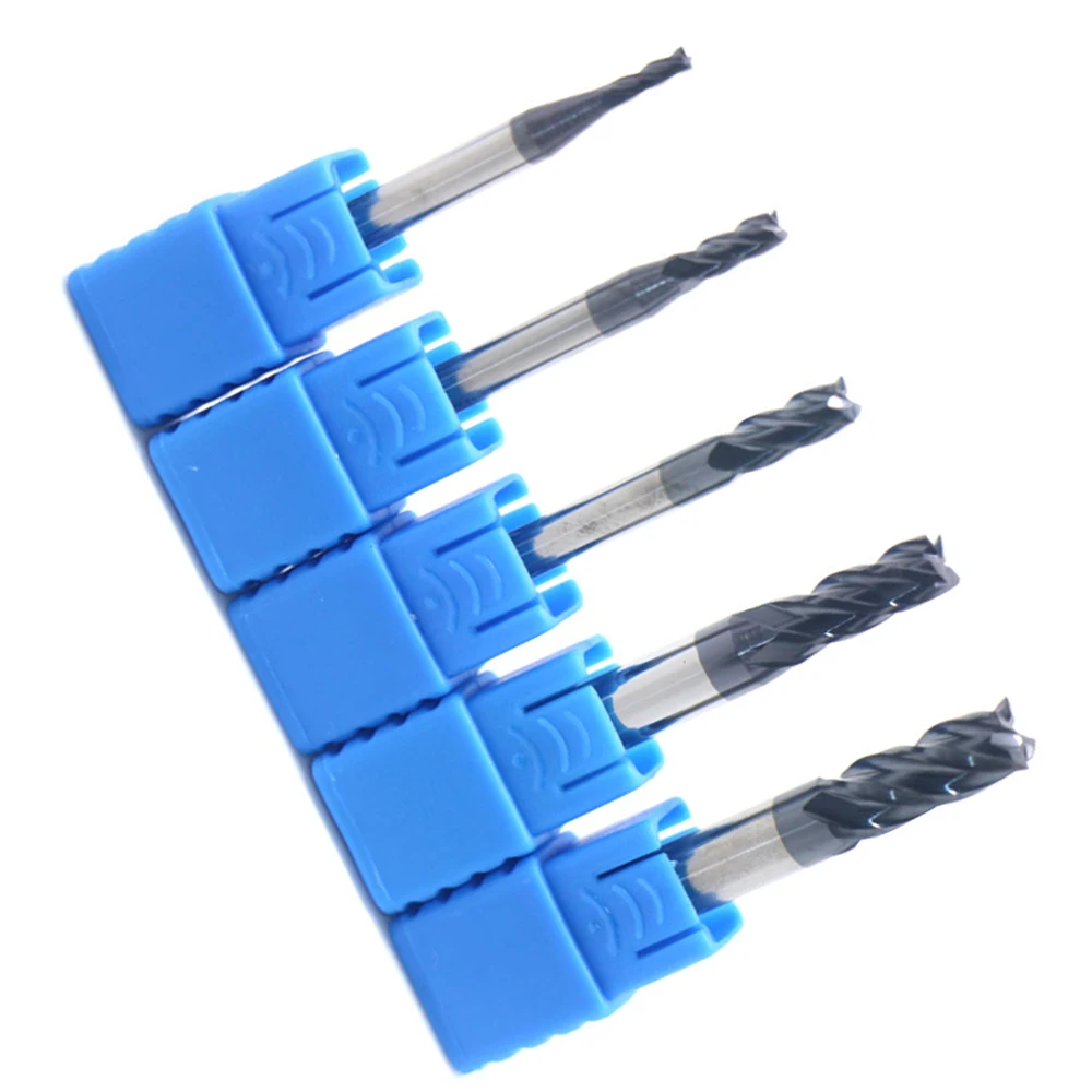 

5pcs Carbide End Mill HRC50 Milling Cutter Drill Bit CNC Engraving Machine Kit