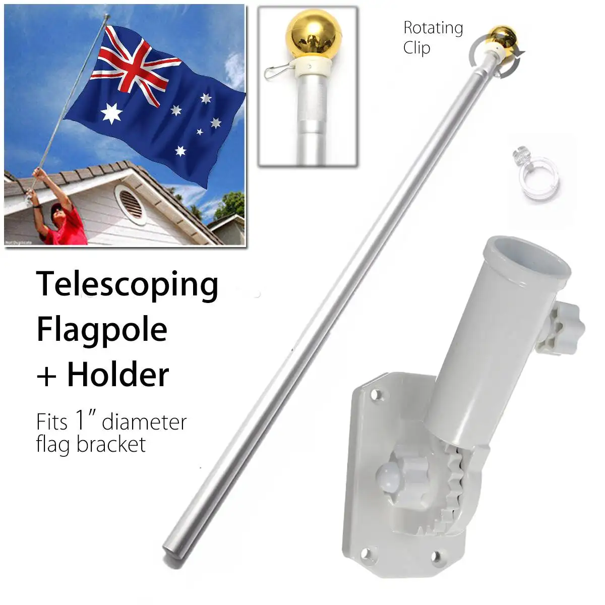 Портативный Регулируемый раздвижной вращающийся зажим и телескопический