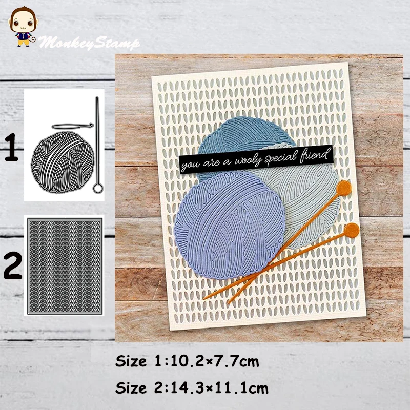 Обезьянка шар пряжи металла резки штампы трафареты для DIY Скрапбукинг Фотоальбом