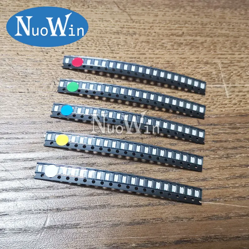 100pcs 0402 0603 0805 1206 1210 3528 5050 5730 SMD LED Red Yellow Green White Blue Orange Light Emitting Diode Clear Set | Электронные