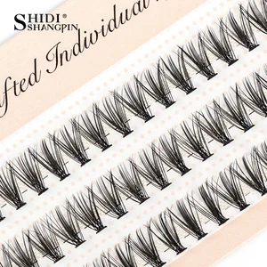 Shidhangpin 60 шт ресницы 0,1 мм Индивидуальные ресницы C curl 8 10 12 мм ресницы Индивидуальные ресницы Макияж Наращивание ресниц