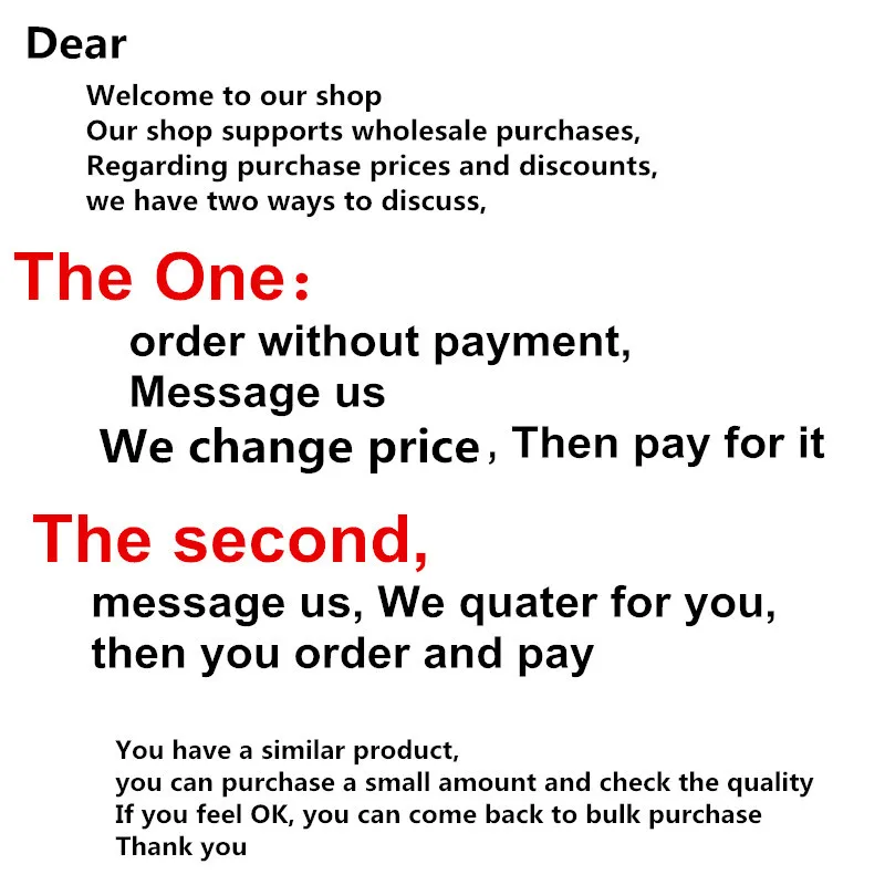 

Our shop supports wholesale purchases with lowest preferential price