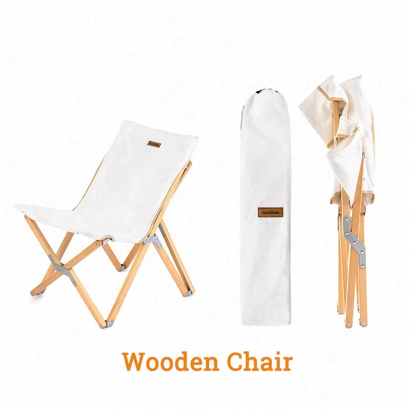 

WolFAce Folding Camping Chair Wooden Ultra-light Portable Oxford Cloth for Outdoor Travel Fishing Picnic Bench Steady Chair