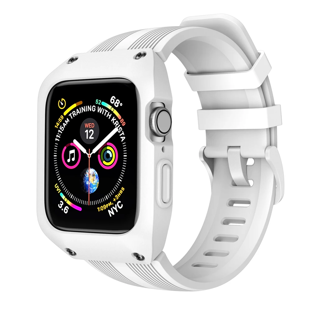 Ремешок и защитный чехол для Apple Watch Series 6 SE 5 4 3 мужской браслет умных часов iwath 38 мм