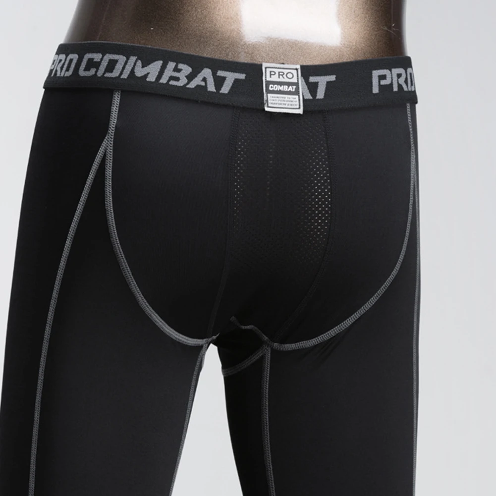 Мужские компрессионные облегающие леггинсы для бега спортивные мужские штаны