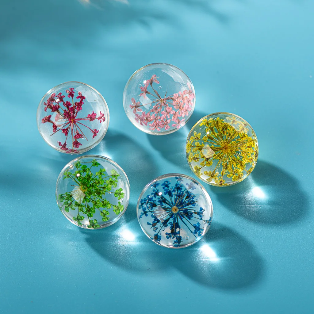 20 #5 шт без крючка стеклянный шар и цветы продвижение для DIY серьги браслет