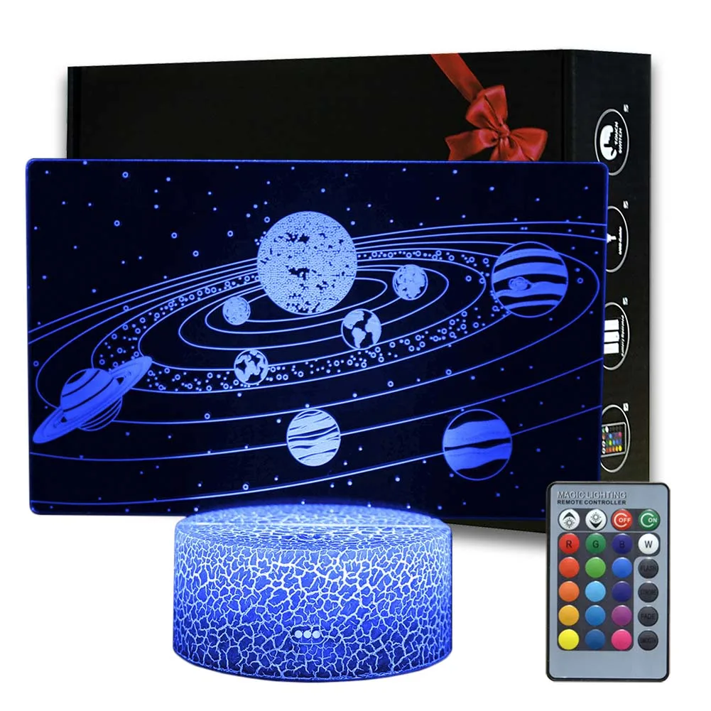 3D Оптические иллюзии сенсорный светодиодный ночной Светильник домашний декор