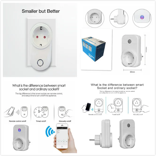В Европу в Россию умная розетка gosund plug Alexa управление таймером мощность 16А