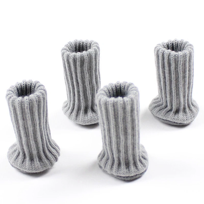 

24Pcs Furniture Mat High Elastic Floor Protection Mat Anti-Slip Chair Leg Sock Cover Knitted Furniture Mat
