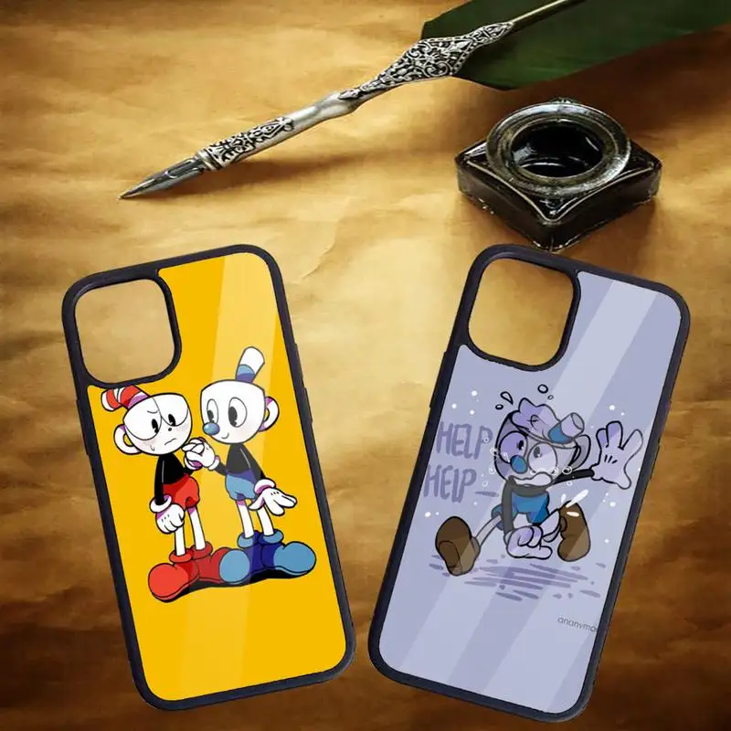 LVTLV Cuphead Soft Rubber Phone Cases for iPhone 11 12 pro XS MAX 8 7 6 6S Plus X 5S SE 2020 XR Hard PC