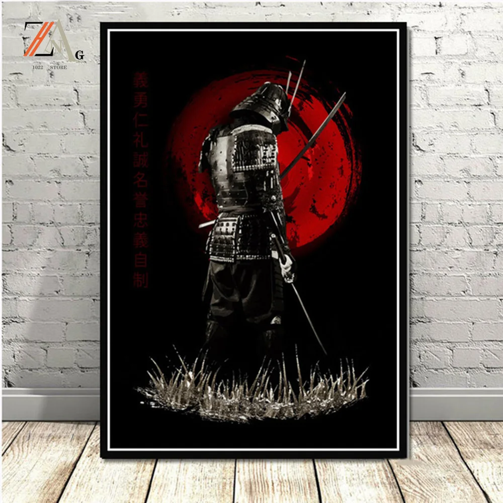 

Poster And Prints Japanese Japan Samurai Bushido Modern Artist Wall Art Canvas Painting For Living Room Home Decor anime poster
