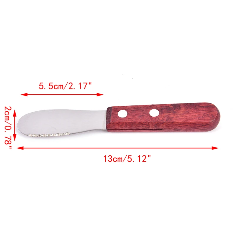 

1PCS Stainless Steel Spreader Cutlery Wood Handle Butter Knife Cheese Butter Knife Spatula Scraper Tool Kitchen Tool Accessories