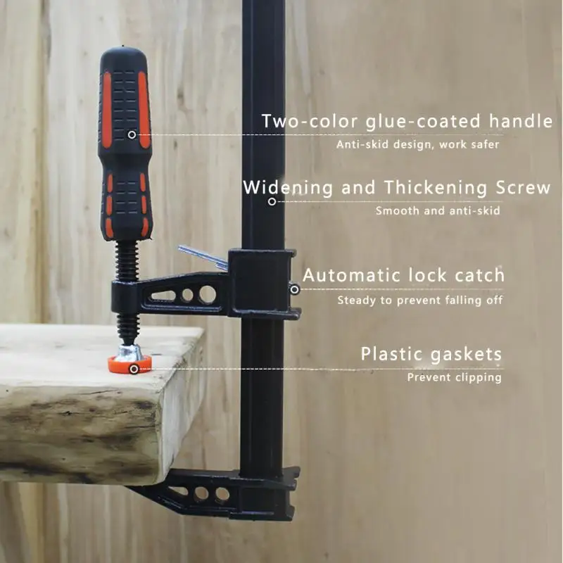 Регулируемый F Зажим Быстрый трещотка против скольжения DIY портативный