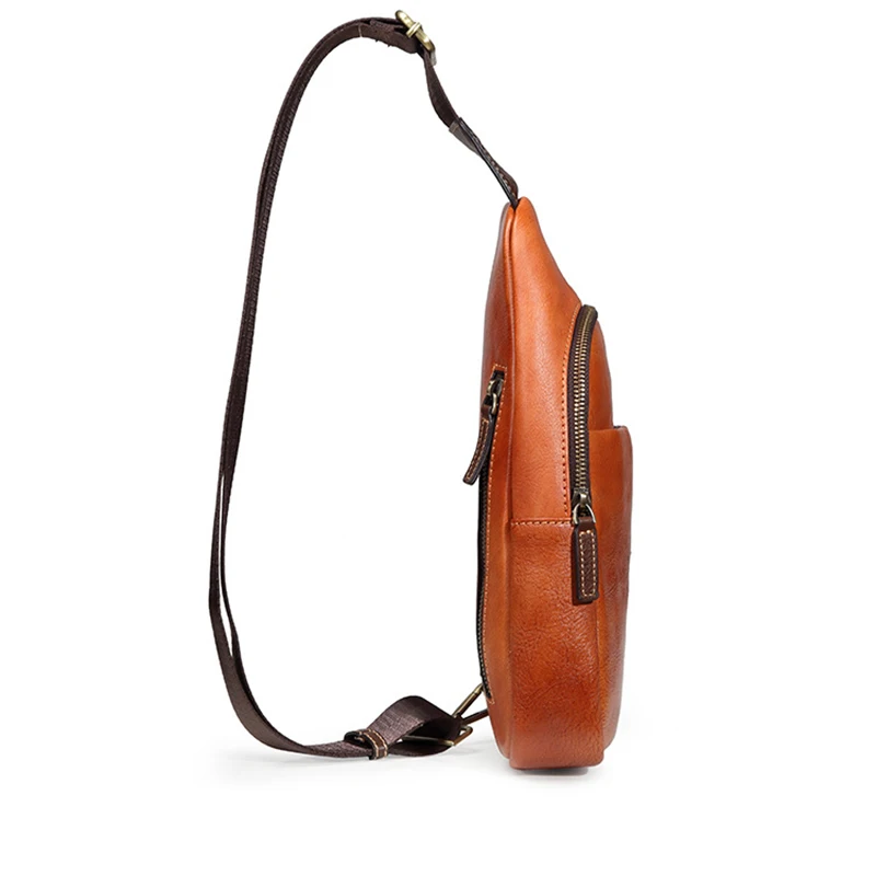 Мужской рюкзак-слинг на одно плечо из натуральной кожи | Багаж и сумки