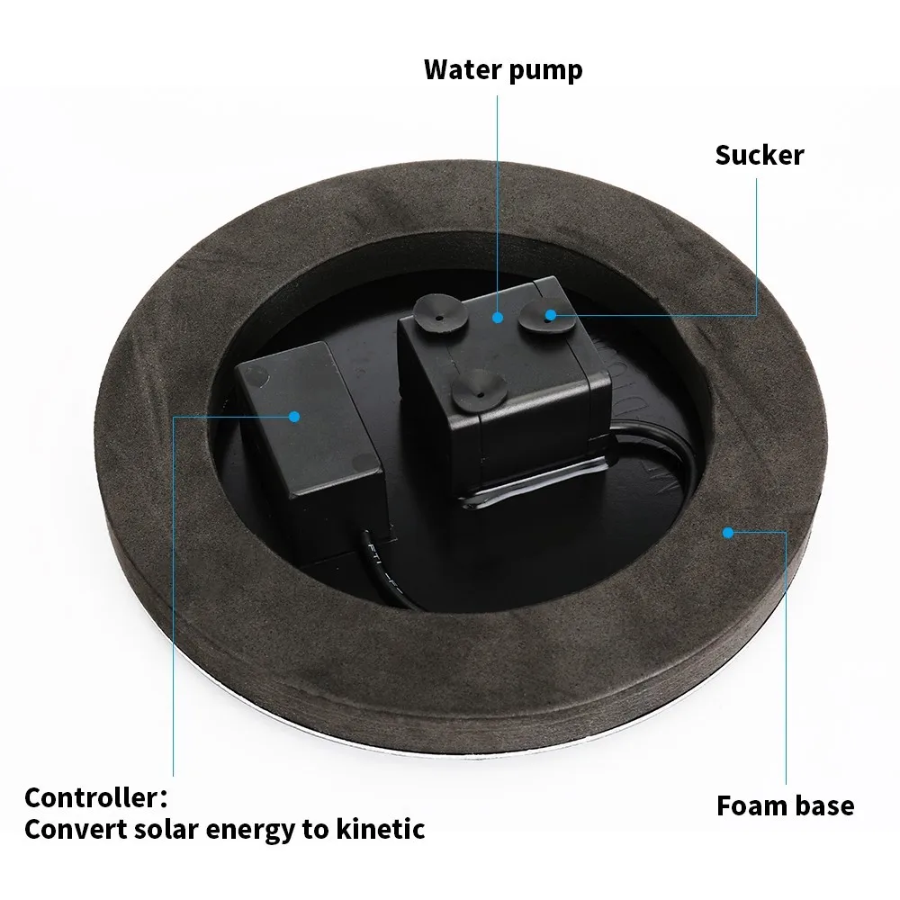 Solar Pump 1W Free Standing Floating Bird Bath Water Pumps for Garden Round Fountain Decor | Инструменты