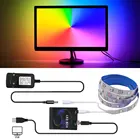 5V WS2812B RGB Светодиодные ленты 5050 USB мечта Цвет окружающей среды набор для телевизора для HDTV компьютера ПК Экран фонового освещения м, 1 м, 2 м, 3 м, 4 м, 5 м