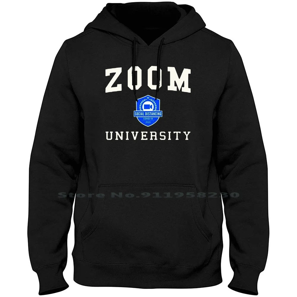 

Толстовка с капюшоном для мужчин и женщин Zoom University, хлопковый свитер большого размера 6XL, популярные цитаты для университета, трендовый лого...