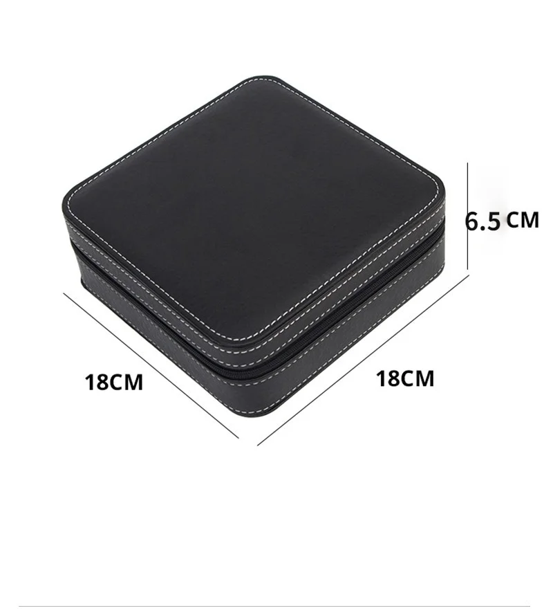 Portable Sunglasses Box for Travel Sub-grade PU Leather Jewelry Organizer Box Small Glasses Box Coffin Zipper Gift Bag