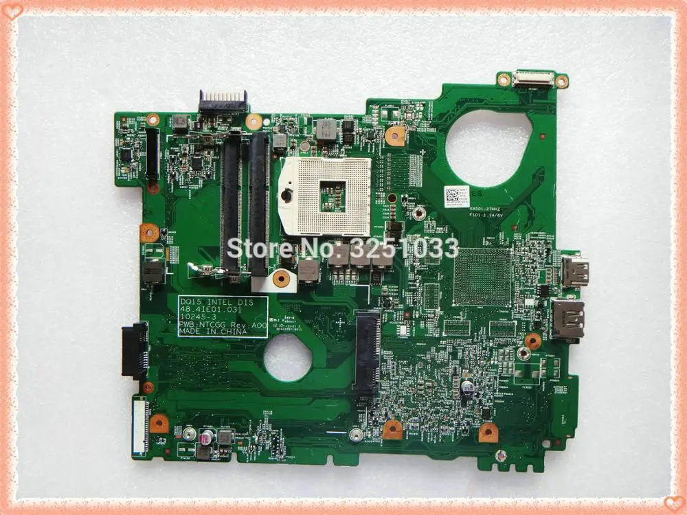 Ноутбук Dell Inspiron 15R N5110 48.4IE01.031 материнская плата 8FDW5 08FDW5 VVN1W 0vn1w HM67 DDR3|ddr3 motherboard|motherboard