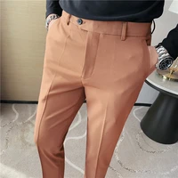 2021 new mens high quality slim pants mens fashion business casual suit pants formal office wedding banquet pants pantaloni