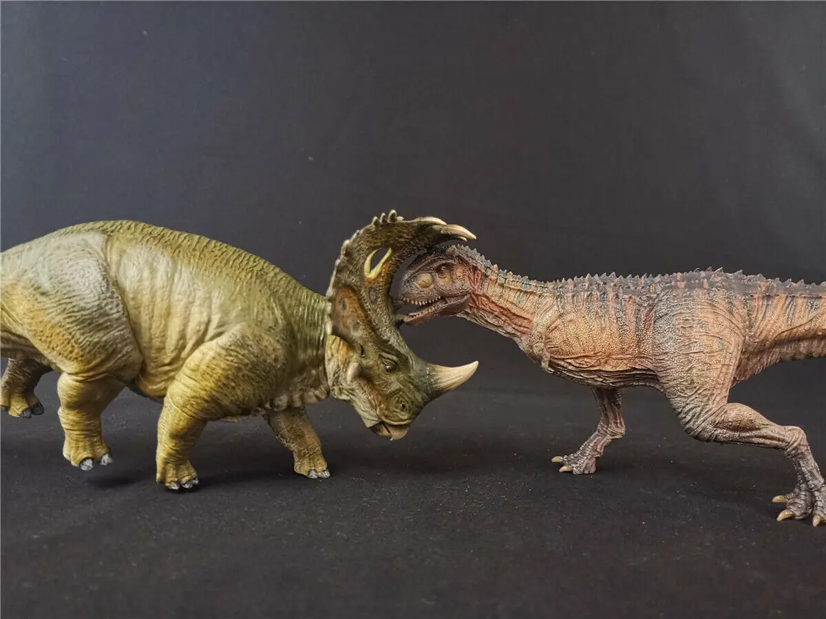 Nanmu Sinoceratops VS Carnotaurus Scene Figure Dinosaur Model Collector Toy Gift | Игрушки и хобби