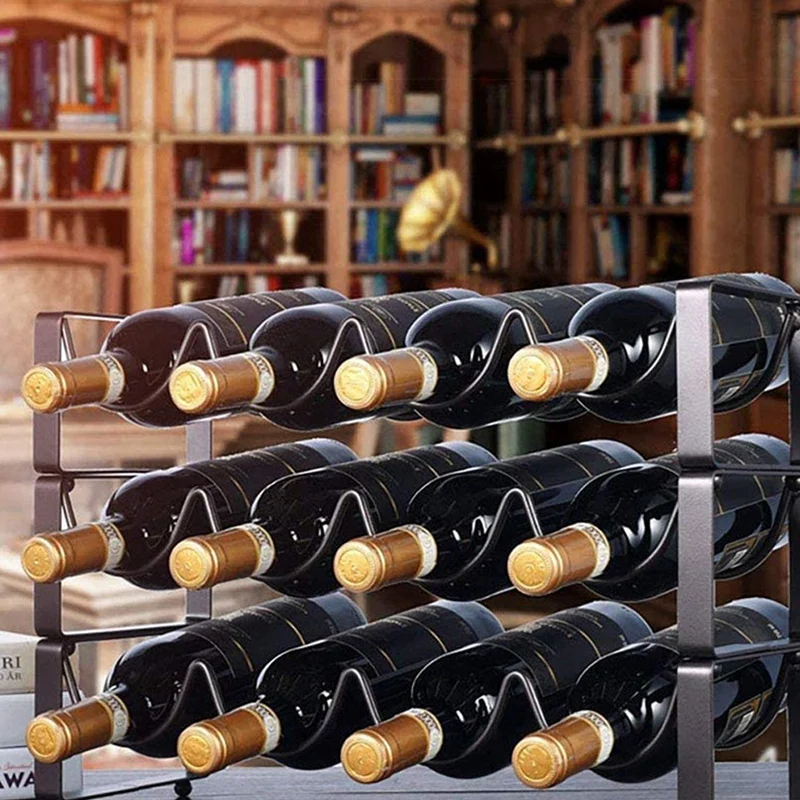 

Tabletop Stackable Wine Rack,Double Layer Wine Bottle Storage Holder,Home Decorations for Cabinet Cupboard Countertop