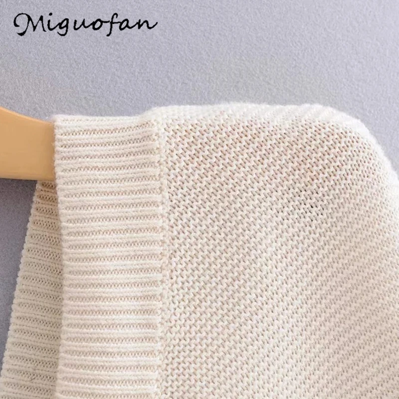 Miguofan свитера на одно плечо сексуальный вязаный свитер для женщин модный