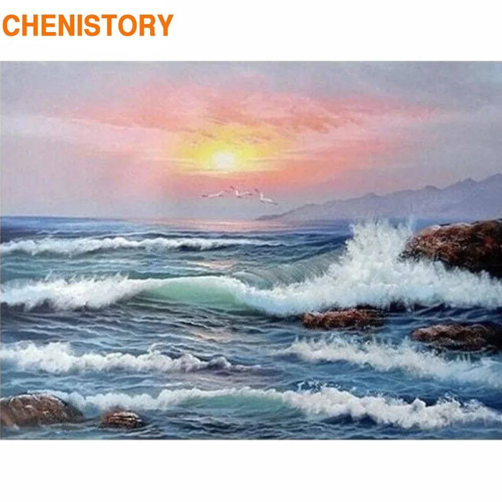 

Набор для рисования по номерам CHENISTORY Морской пейзаж