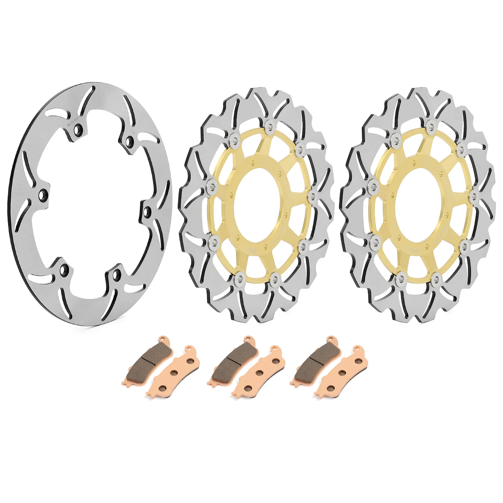 

BIKINGBOY Front Rear Brake Discs Disks Rotors Pads For Honda VTX 1800 R VTX1800R 2002-2007 VTX 1800 C VTX1800C 2002-2008