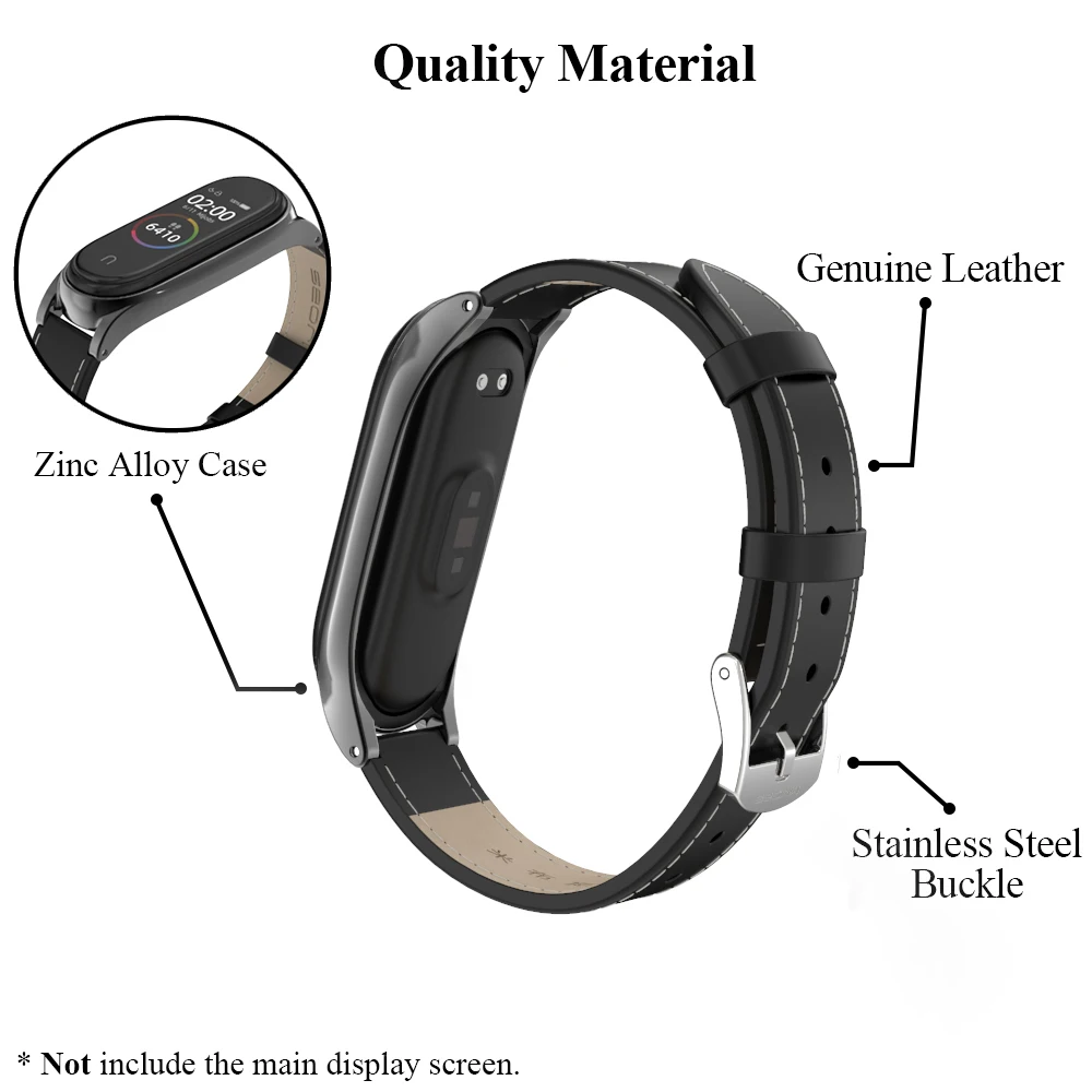 Браслет из натуральной кожи для Mi Band 5 ремешки на запястье Xiaomi Miband 4 Pulsera Correa Opaska My