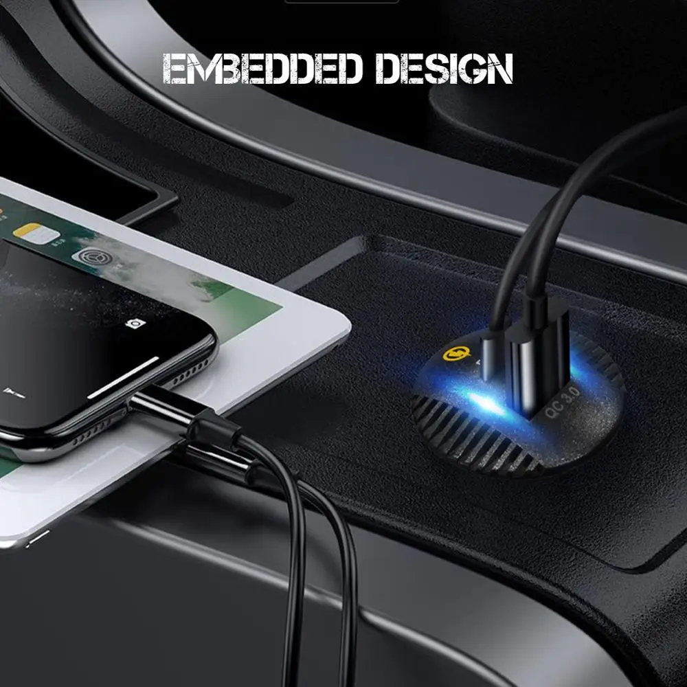 

Car Charger Accessories 36W QC3.0 Fast Charging Phone Usb Type C PD Motorcycle Quick Charge Waterproof For iPhone iPad Samsung