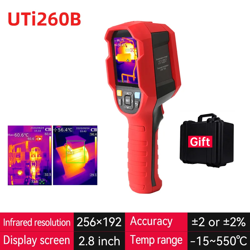 

UNI-T Infrared Thermal Imager Real Time PCB Circuit Industrial Detection Floor Heating Pipe Test Thermal Imaging Camera Uti260b