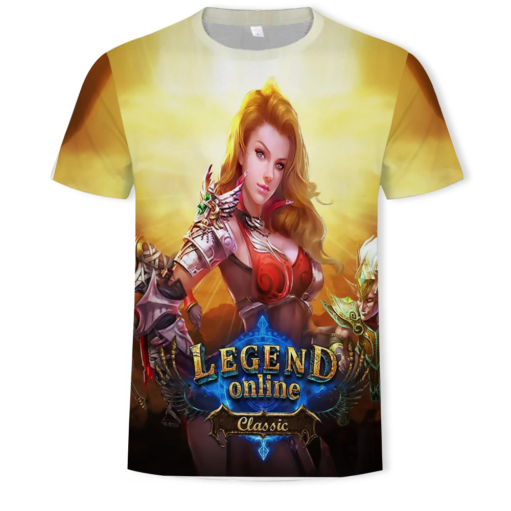 

2021 Summer Men's Short Sleeve Top T-shirt 0 Neck T-shirt Top 3D anime Mythical Pattern Print Men's and Women's Casual Wear Top