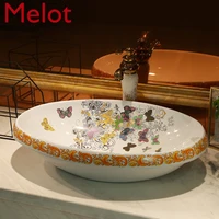 nordic desktop basin creative ceramic artistic wash basin bathroom home washbasin balcony art basin sink