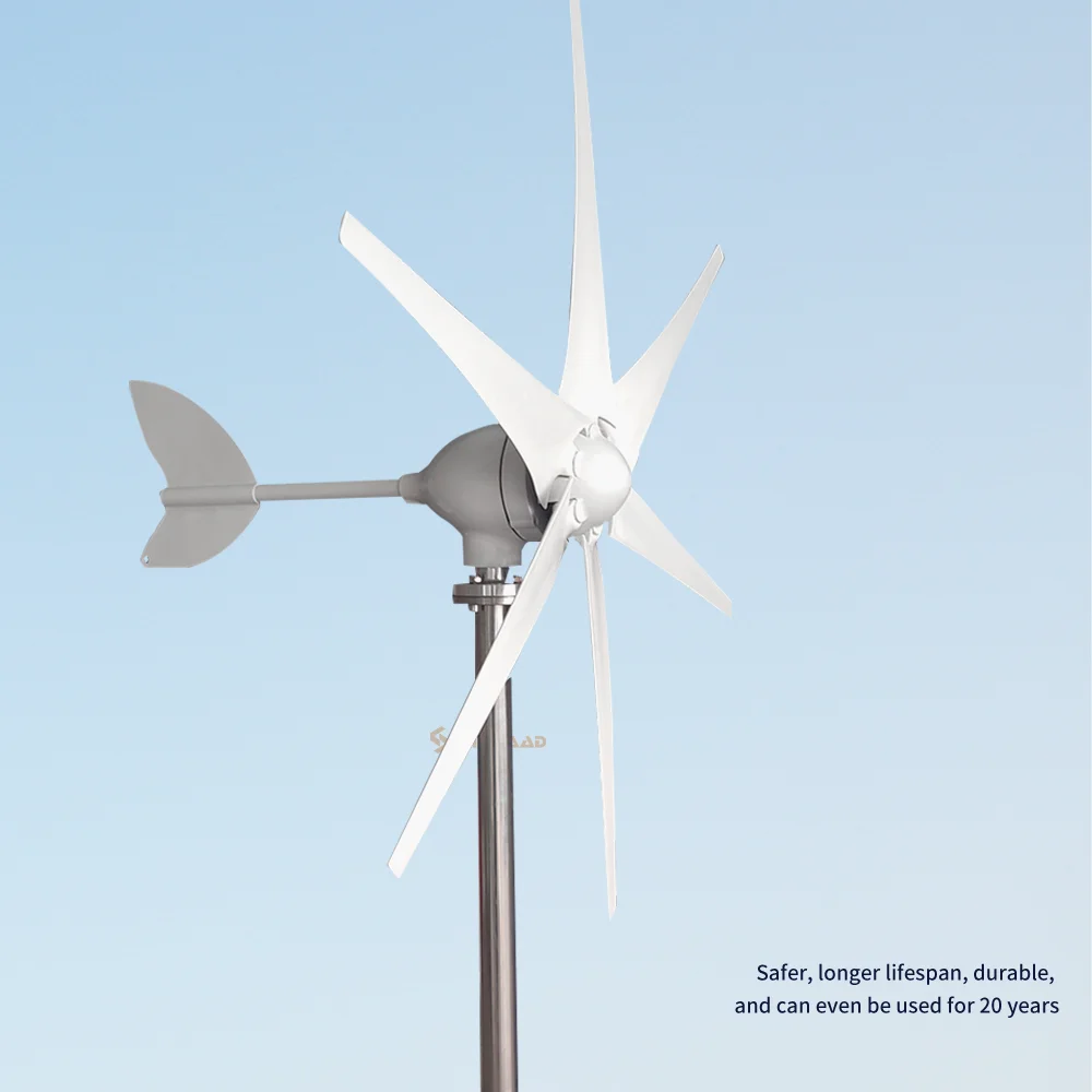 Новый мощный ветряной генератор 1000 Вт горизонтальный турбинный двигатель