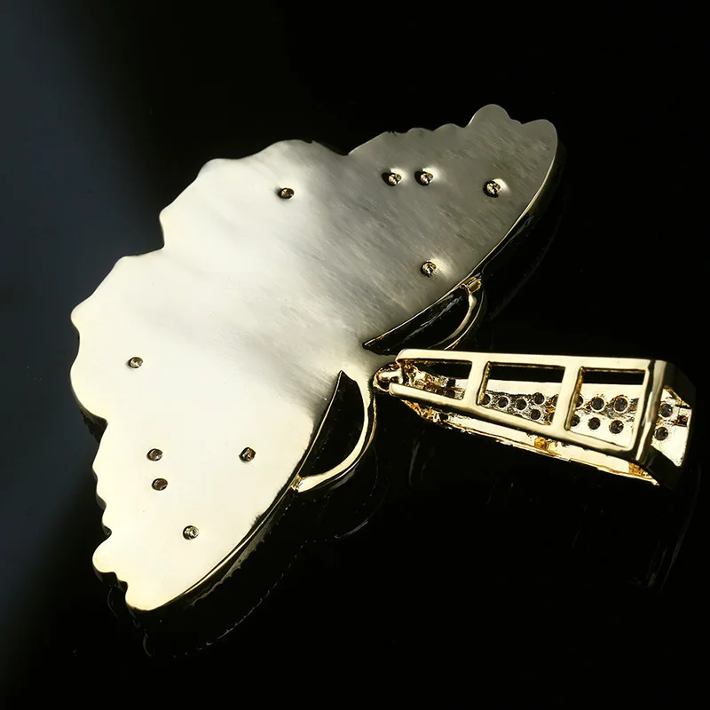 Хип-хоп AAA CZ Stone Paved Bling Ice Out Подвески-бабочки Ожерелье для мужчин рэперские