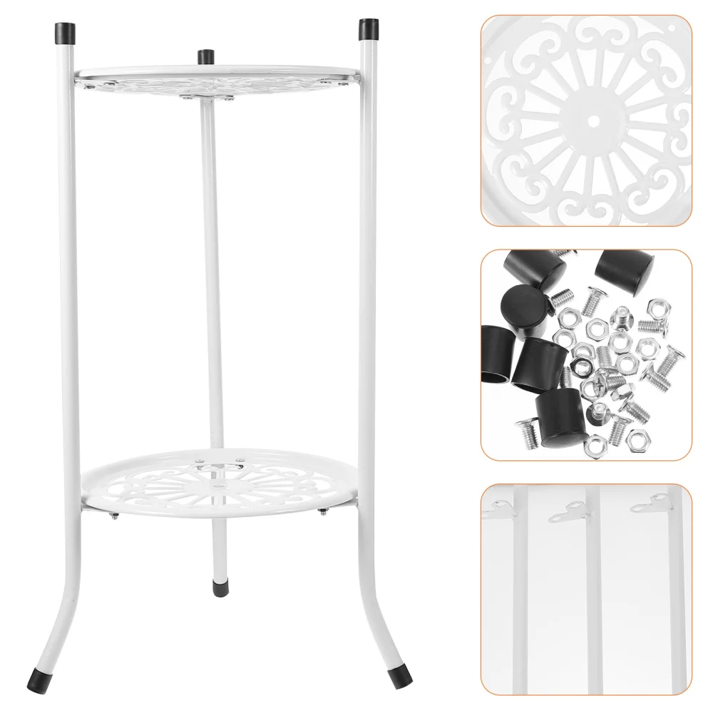 

Multifunctional Storage Shelf Iron Art Plant Holder Garden Flower Pot Rack