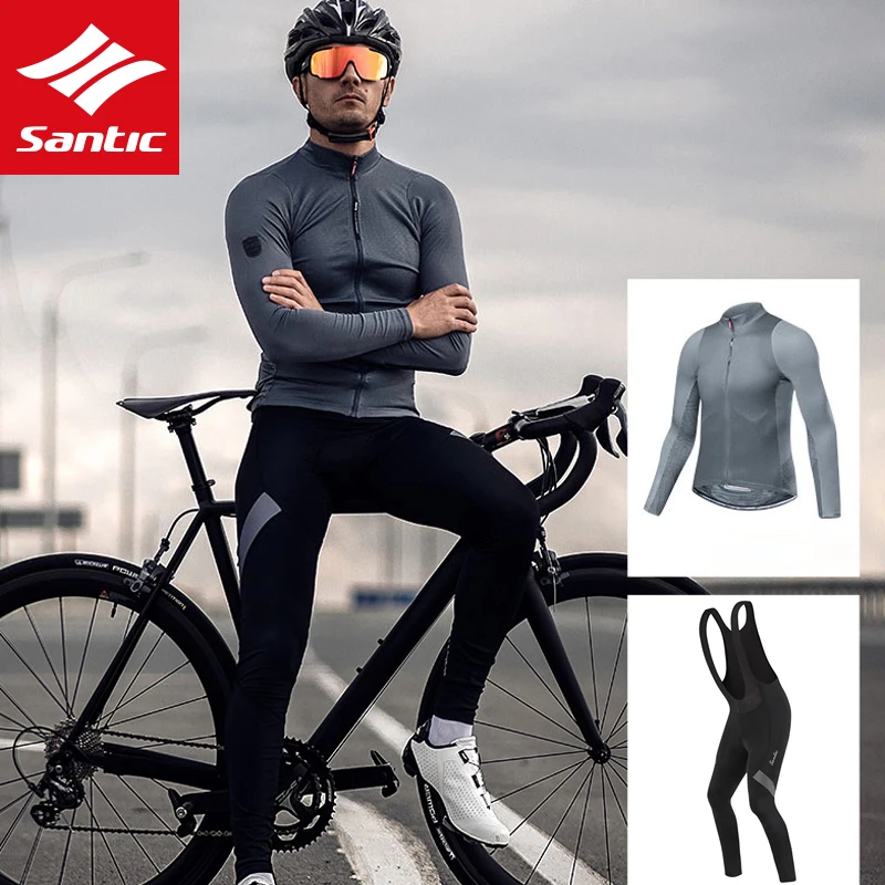 

Веломайка SANTIC мужская с длинным рукавом, велосипедная кофта для горных и шоссейных велосипедов, Осенние солнцезащитные аксессуары для вело...