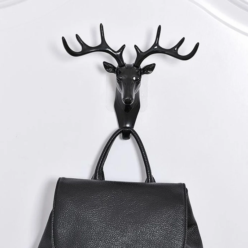 Крючок для стоек с изображением головы оленя самоклеящаяся вешалка пальто и